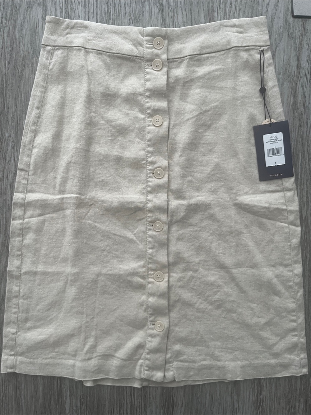 NYDJ Linen Button-Front Pencil Skirt | New With Tags